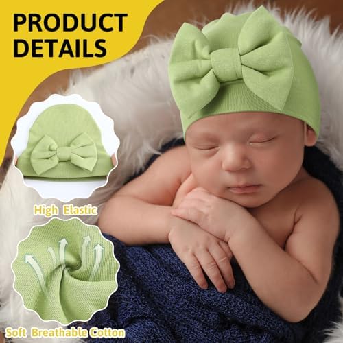 Cuffbow 4 Pcs Preemie Hats Baby Cap - Image 4