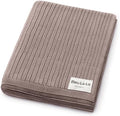 100% Organic Cotton Baby Blanket – Luxury Stretch Ribbed Knit, Breathable by BleuLaLa