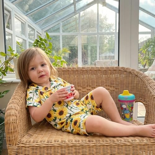 Kuriozud Baby Girl Boy Romper Pajamas Onesie Short Sleeve Button Down Pjs - Image 3