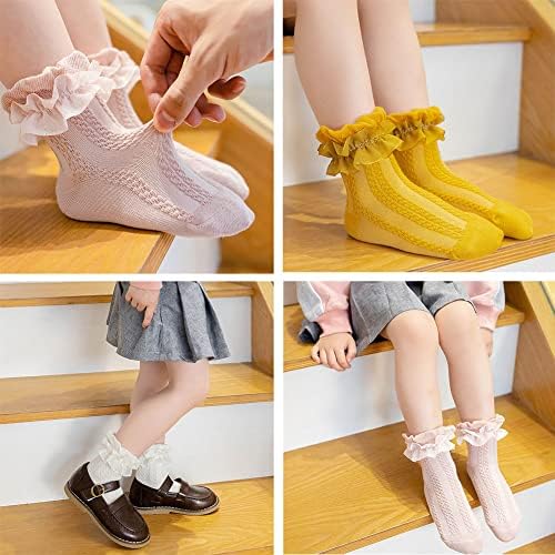 Toddler Girl Ruffle Socks Baby Girls Knee High Socks - Image 5