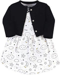 Hudson Baby Infant and Toddler Girls Cotton Dress and Cardigan Set by HudsonBaby