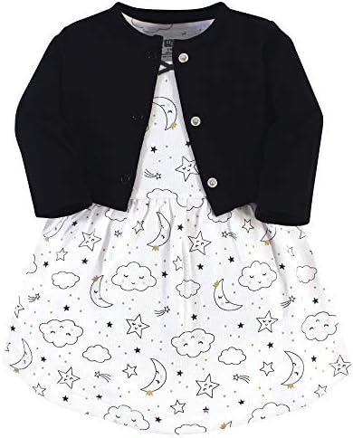 Hudson Baby Infant and Toddler Girls Cotton Dress and Cardigan Set by HudsonBaby