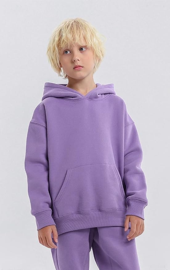Toddler Boys Girls Sweatshirt Cotton Solid Fall Pullover Hoodie | Long Sleeve - Image 4