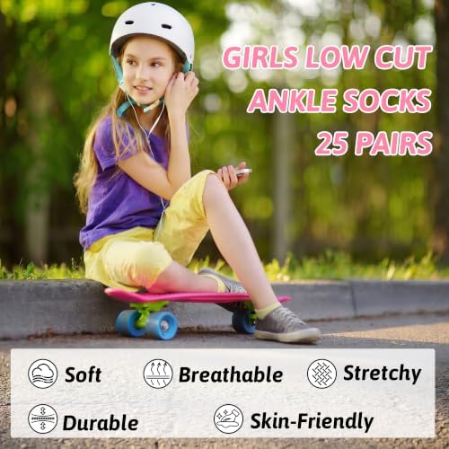 GENTABY Toddler Socks 25 Pairs Kids Ankle Socks - Image 3