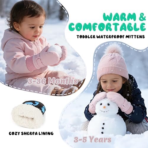 Toddler Waterproof Infant Mittens Baby Winter Gloves Kids Gloves - Image 2