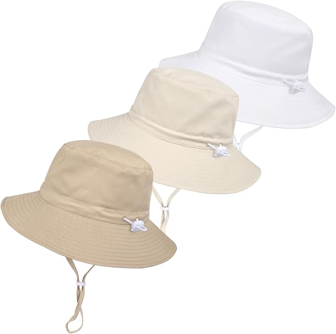 Baby Toddler Sun Hat, Boys Girls Adjustable Bucket Hat by DANMY