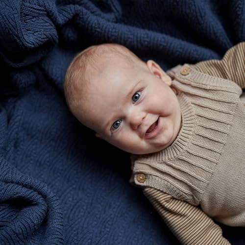 Receiving Blankets, 100% Organic Cotton Knit, Newborn Baby Swaddle | - Image 2