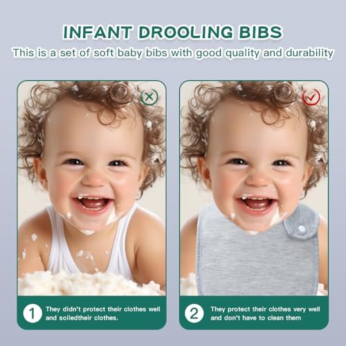 8 Pack Baby Bibs Unisex Adjustable - Image 4