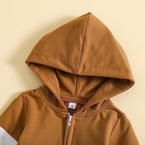 Fall Baby Clothes Newborn Boy Girl Hoodie Romper Long Sleeve Jumpsuit Winter - Image 4
