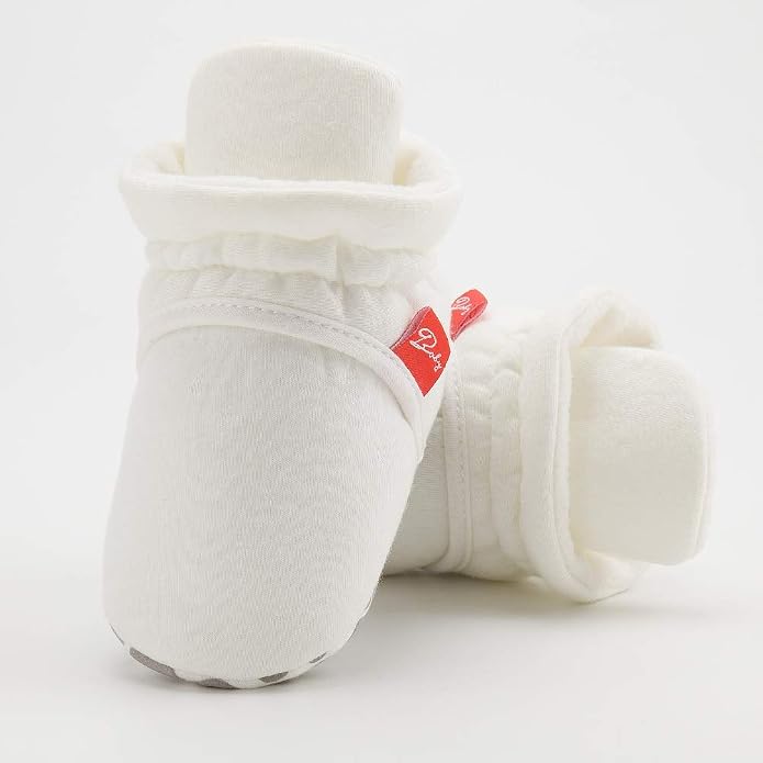 Babelvit Newborn Baby Boy Girl Soft Fleece Booties Stay On Infant Slippers - Image 6