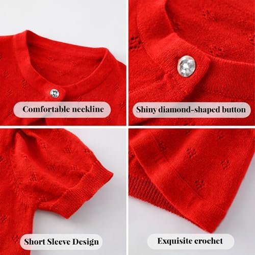 Girls Cardigan Sweater Toddler Baby Kids Knit Bolero Shrug - Image 6
