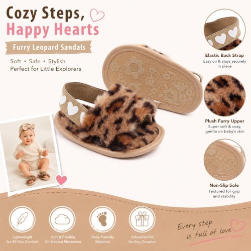 Baby Shoes Pink Leopard Baby Girl Slippers Non-Slip Soft Sole Toddler First - Image 3