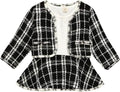 Toddler Kids Baby Girls Plaid Skirt Set Cardigan Jacket Coat + Tutu Dress Set by BOIZONTY