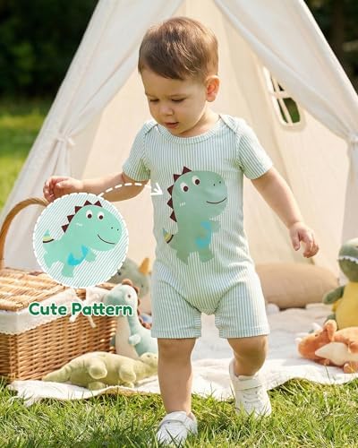 NZRVAWS Newborn Baby Boy Clothes Infant Romper 2-Pack outfit Cute Pattern - Image 3