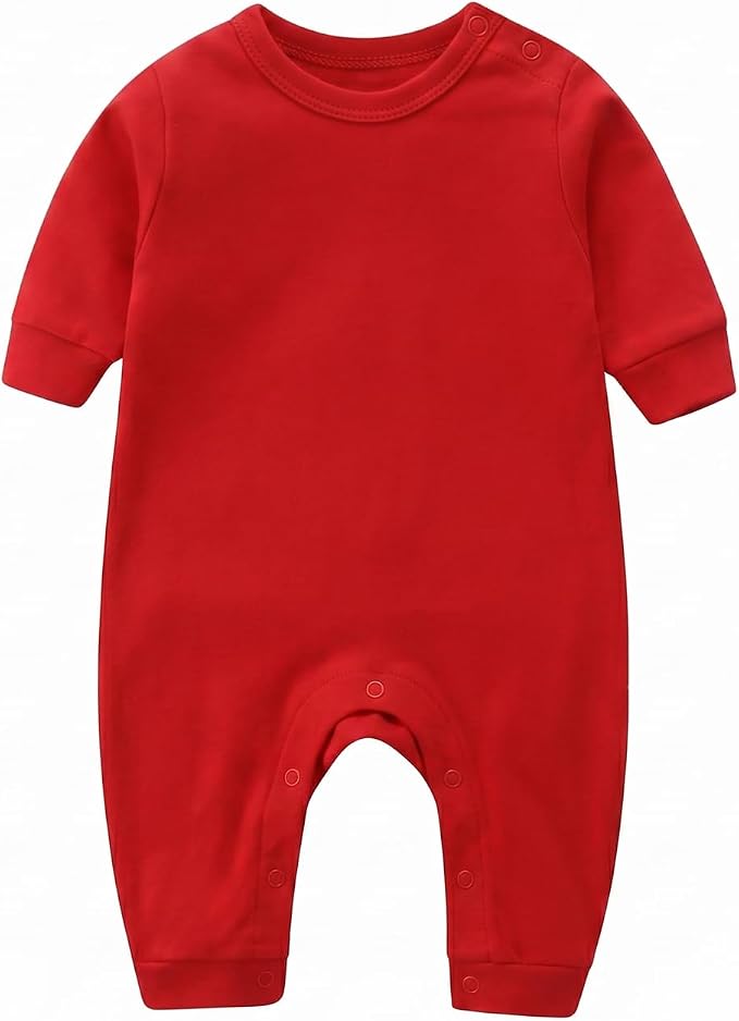 Unisex Baby romper, Long Sleeve 100% Cotton Baby Clothes, Baby Footless Jumpsuit by Jomixa