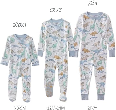 Butterblu Scout Sleep & Play 100% Organic Cotton Footed Zip Front PJs | GOTS - Image 5