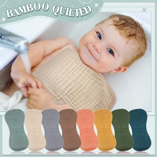 Frienda 8 Pack Muslin Burp Cloths - Image 5