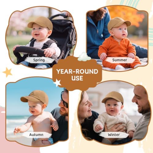 Durio Baby Baseball Cap UPF 50+ Infant Sun Hat Elastic Back 0-12 Months - Image 5