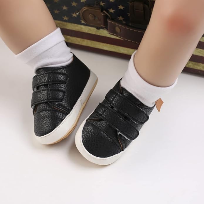 Clowora Baby Boys Girls Shoes Non-Slip Rubber Sole Sneakers Infant First Walking Toddler Crib Shoes Newborn Loafers Flats.