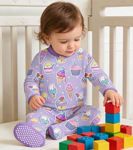 uideazone Baby Girls Footed Pajamas, Zip Sleeper - Image 3