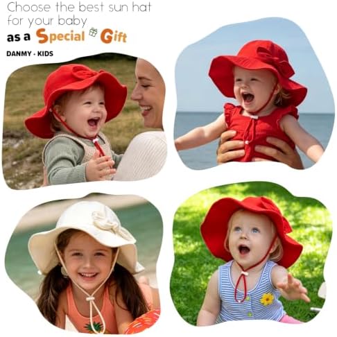 Baby Sun Hat Infant Toddler Girl Kids Sun Protection Beach Bucket Hats - Image 7