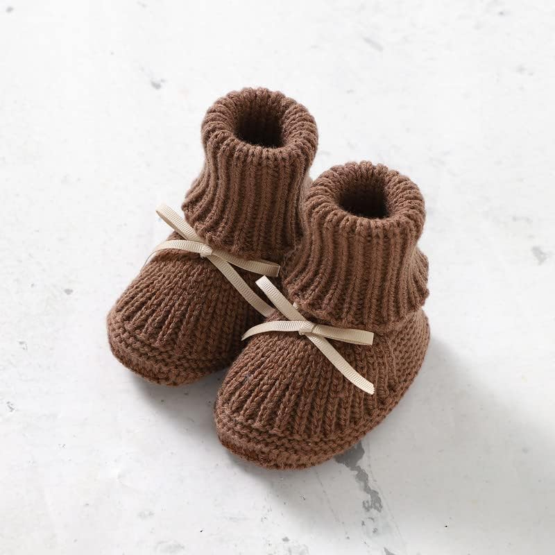 LAWKUL Baby Booties Knit Newborn Shoes Cozy First Walkers Infant Toddler Boots - Image 4