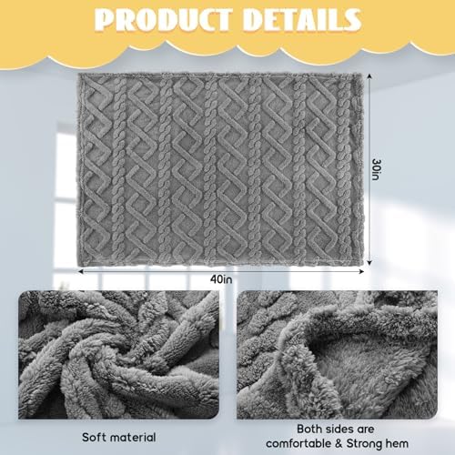 VitalCozy 4 Pcs Fleece Baby Blankets 3D Plush Soft Newborn, Warm Receiving - Image 2