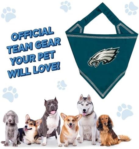 Pets First NFL Philadelphia Eagles TIE Bandana, Small/Medium. Dog Bandana Scarf - Image 7