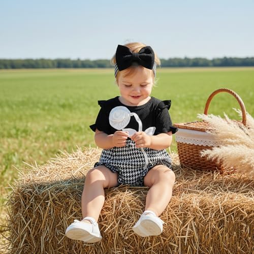 Giraropa Newborn Baby Girl Clothes Smocked Bubble Romper Dress + Socks + - Image 6