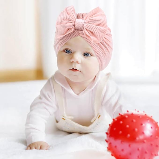 Cinaci 6 Pack Nursery Hospital Caps Bonnets Beanies Headwraps Turban Hats - Image 5