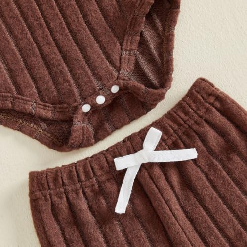 Giraropa Newborn Baby Boy Clothes Rib Knit Romper Jumpsuit Solid Sweater - Image 6