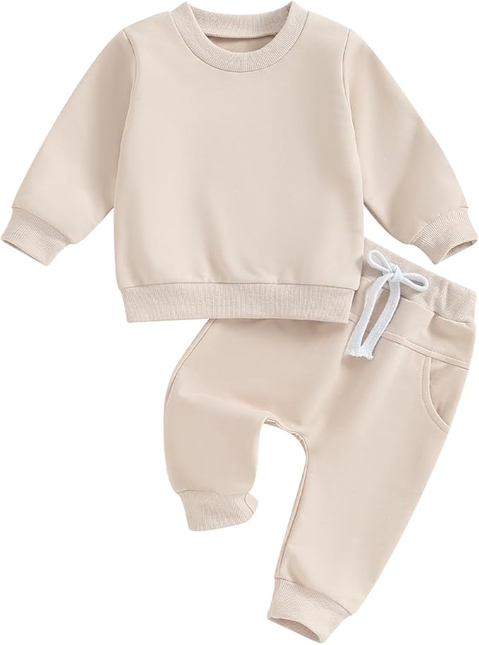 Tiaham Baby Boy Clothes Girl Outfits Fashion Sweatshirt Sweat Pant Kids Toddler Tops Pant Sets
