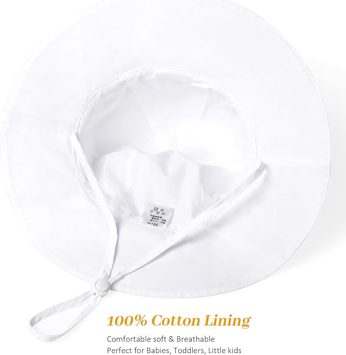 Baby Girl Sun Hat Kids Summer Beach Wide Brim Hats Toddler Bucket Hat - Image 5