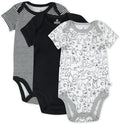 HonestBaby unisex-baby 3-pack Short Sleeve Bodysuits One-piece 100% Organic by HonestBaby