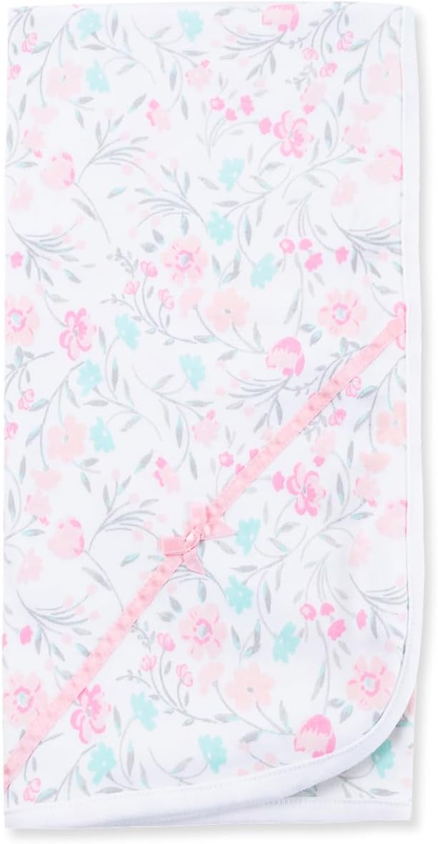 Little Me Blankets for Baby Girls' Watercolor Swaddling Receiving Blanket - Image 2