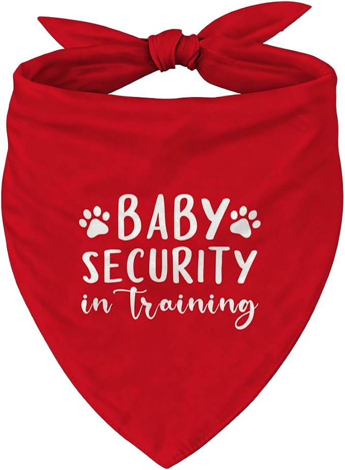 Baby Security in Training Dog Bandana, Dogs Pregnancy Announcement Bandana by Unknown
