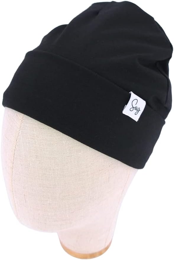 Jersey Beanie Hat for Newborn Baby Boys Girls Silky Satin Lined Hats Bonnet - Image 2
