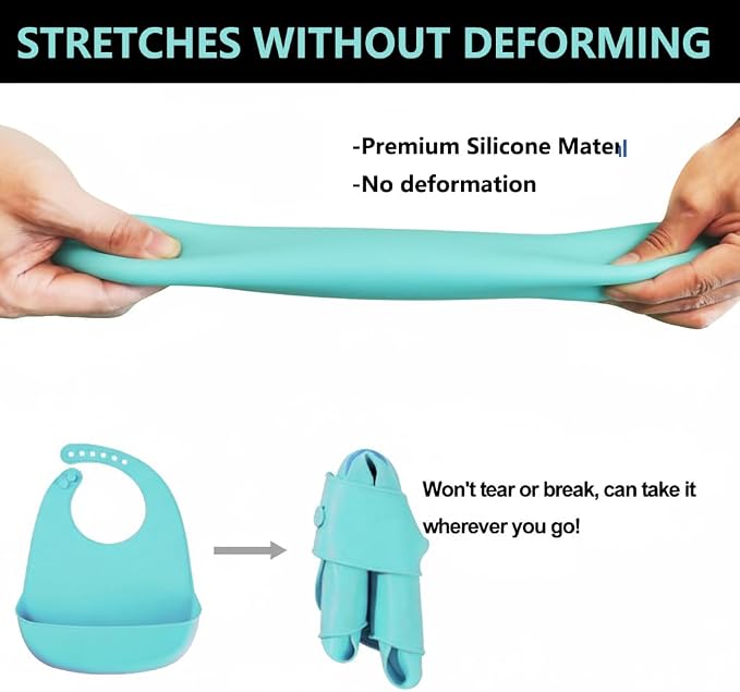 Silicone Adult Bib, Adjustable and Washable Bib - Image 2