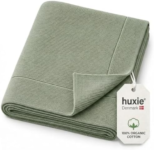 Receiving Blankets, 100% Organic Cotton Knit, Newborn Baby Swaddle | by huxie