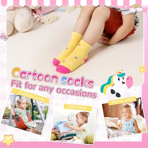 Toddler Non Slip Grips Socks Kids Anti Skid Baby Boys Girls Cotton Crew Socks - Image 2