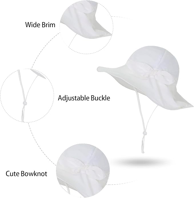 Baby Toddler Sun Protection Bucket Hat Infant Beach Summer Hats - Image 4