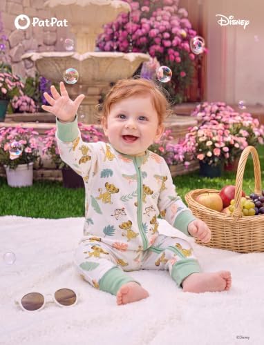Disney Baby Organic Cotton Zip Footie Clothes Romper Outfit - Image 2