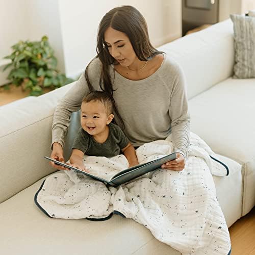 Little Unicorn Muslin Quilt Blanket | 100% Cotton Soft Multi-Layered Muslin - Image 6