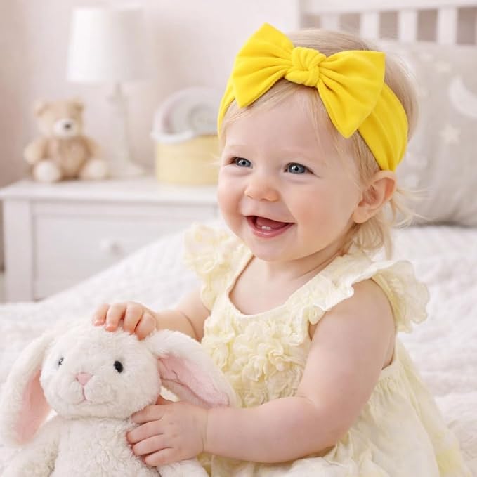 Baby Girl Headbands-Infant, Toddler Cotton Handmade Hairbands - Image 2