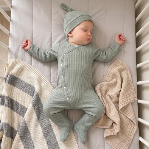 Kuriozud Newborn Baby Boy Going Home Outfit Kimono Romper - Image 2