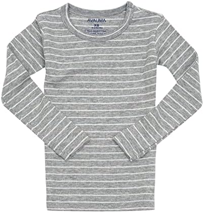 AVAUMA Stripe Pattern Baby Boys Girls Pajama Set Kids Toddler Snug fit Ribbed - Image 4