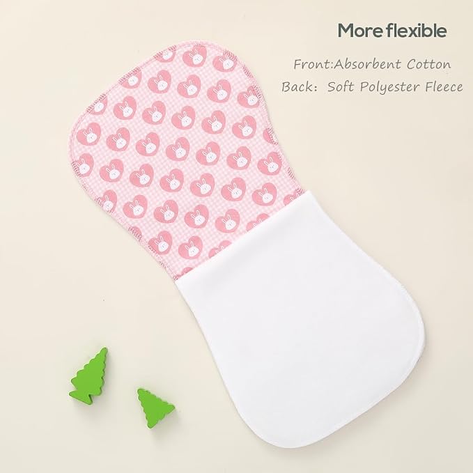 6 Pack Cotton Baby Burp Cloths Extra Absorbent Soft - Image 5