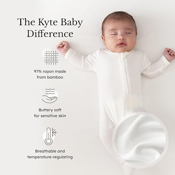 KYTE BABY Infant and Toddler Dual Zipper Footie, Ultra-Soft Rayon Made From - Image 2