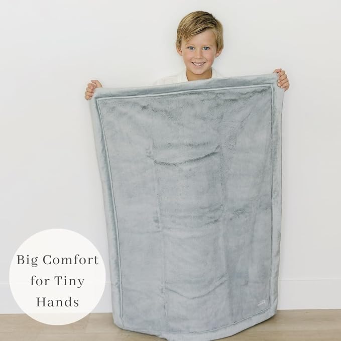 Saranoni Luxury Receiving Blanket Plush Soft Baby Blanket Slate 40x30 | - Image 5