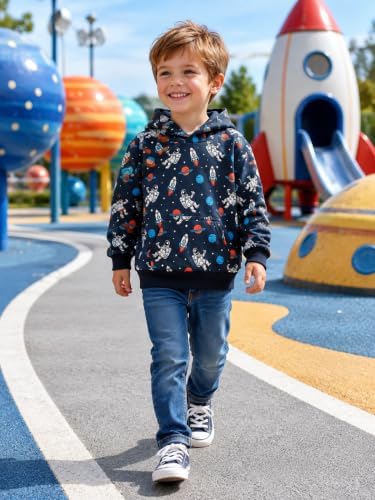 RETSUGO Baby Boys Dinosaurs Hoodie Boy Girls Truck Pullover - Image 4